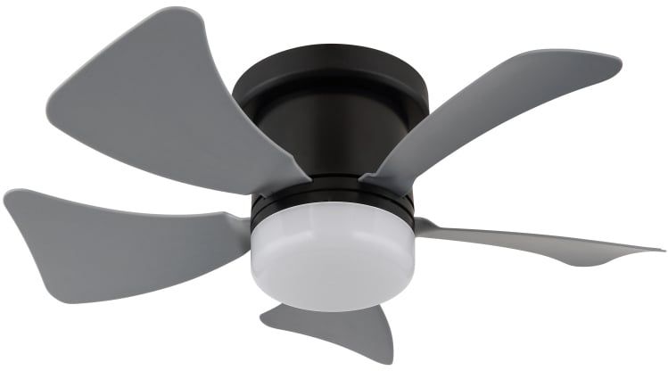 Lampa podsufitowa z wentylatorem Globo Lighting Hines LED 9W 40cm czarna IP20 ściemnialna 1 szt.