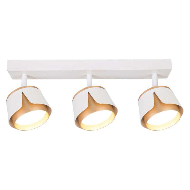 Lampa punktowa 3 x GX53, DPM, biało-złota, 1szt