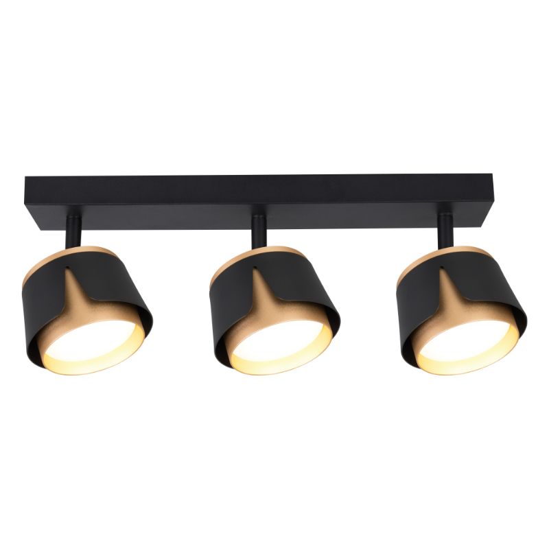 Lampa punktowa 3 x GX53, DPM, czarno-złota, 1szt