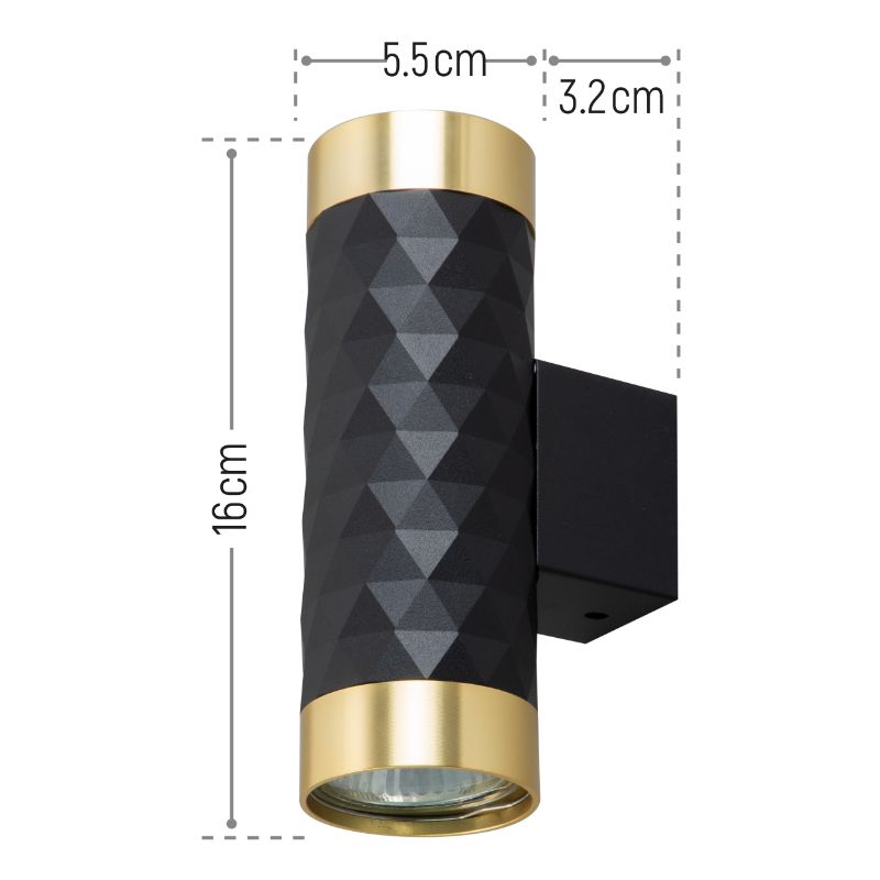 Lampa punktowa, DPM, 1 x GU10, czarna, 1szt
