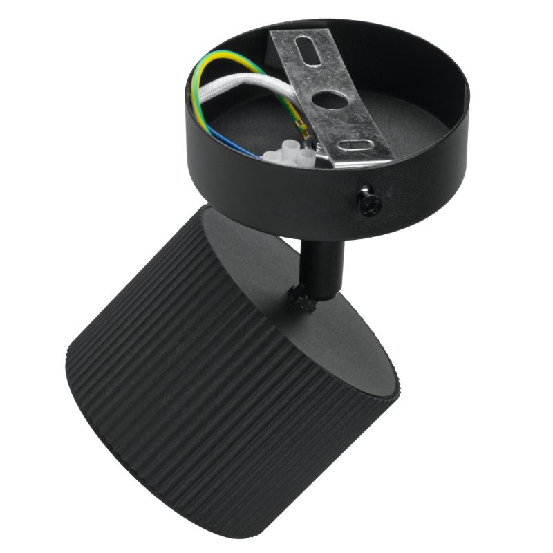 Lampa punktowa, DPM, 1 x GX53, czarna, 1szt