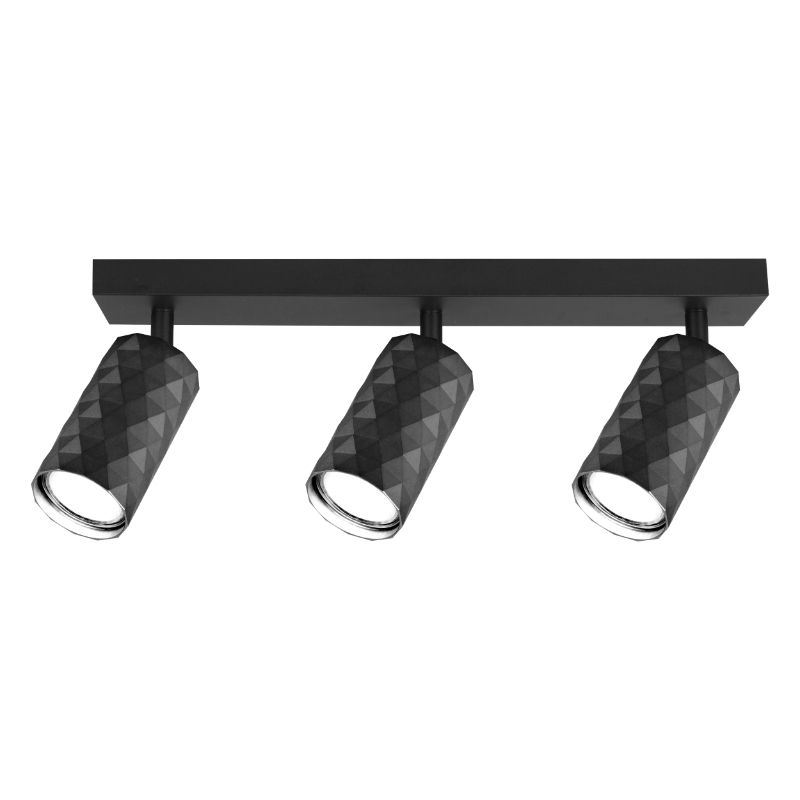Lampa punktowa, DPM, 3 x GU10, czarna, 1szt