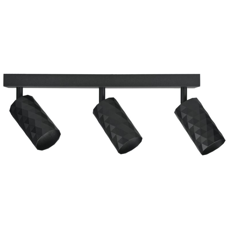 Lampa punktowa, DPM, 3 x GU10, czarna, 1szt