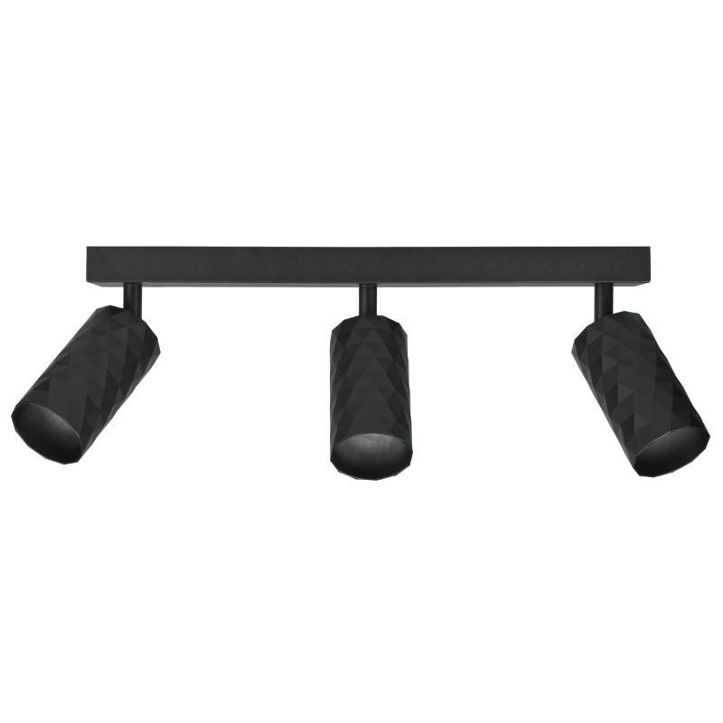 Lampa punktowa, DPM, 3 x GU10, czarna, 1szt