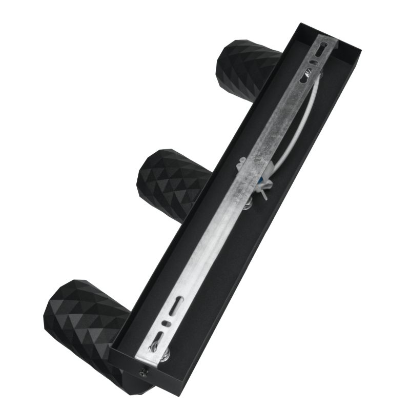 Lampa punktowa, DPM, 3 x GU10, czarna, 1szt