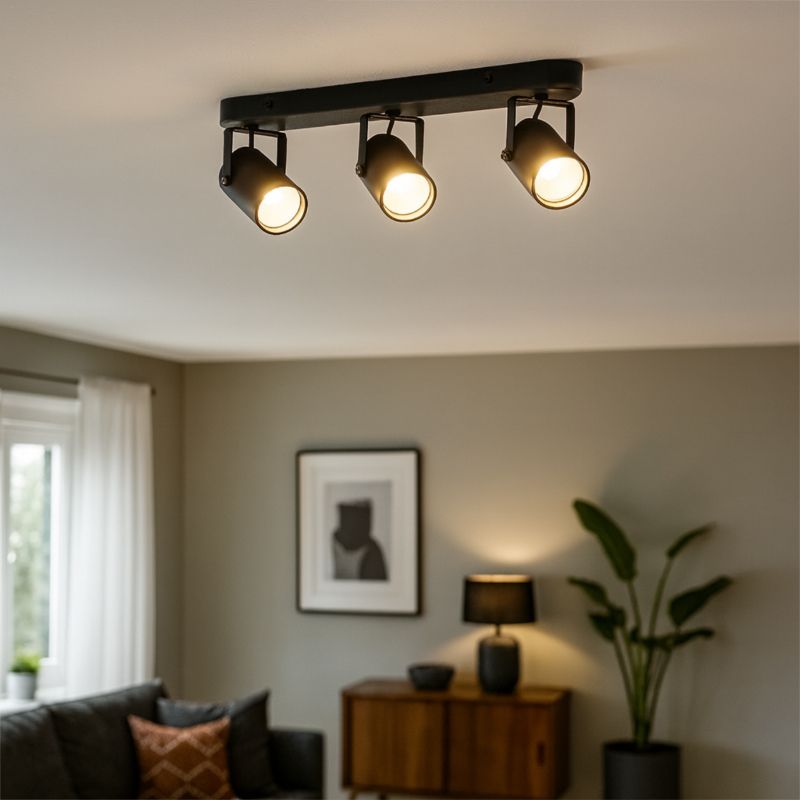 Lampa punktowa, DPM, 3xGU10, czarna, 1szt