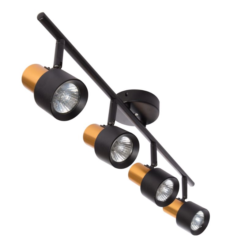 Lampa punktowa, DPM, 4xGU10, czarno-złota, 1szt