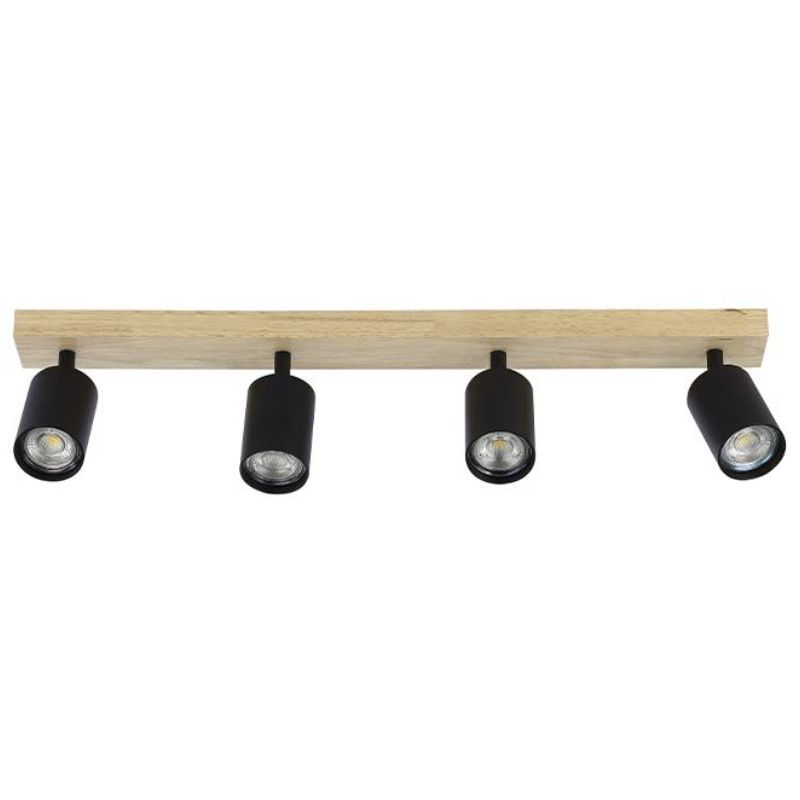 Lampa punktowa spot, DPM, 4 x GU10, czarna, 1szt