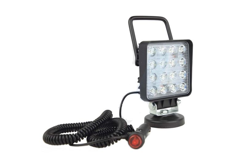 Lampa robocza LED na magnes do naczepy lawety 16 LED 3400 lm przyczepy 1 szt.