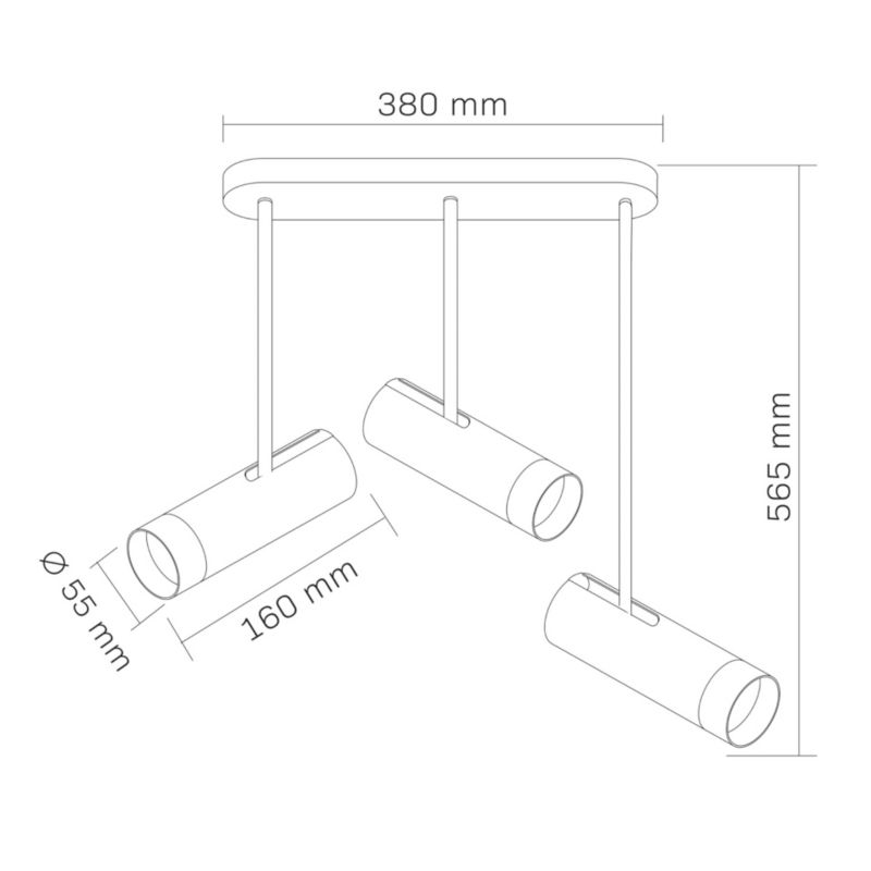 Lampa Sanico Goldlux PORTO 3xGU10 sufitowa czarna/złota IP20 - 1 szt.