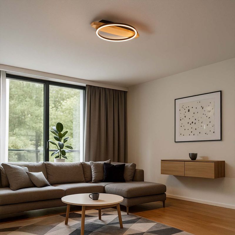Lampa Sanico Goldlux sufitowa MELISA 1 LED 12W czarna 4000K IP20 - 1 szt.