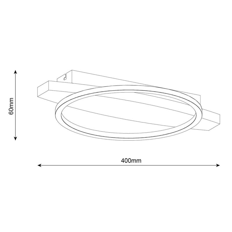 Lampa Sanico Goldlux sufitowa MELISA 1 LED 12W czarna 4000K IP20 - 1 szt.