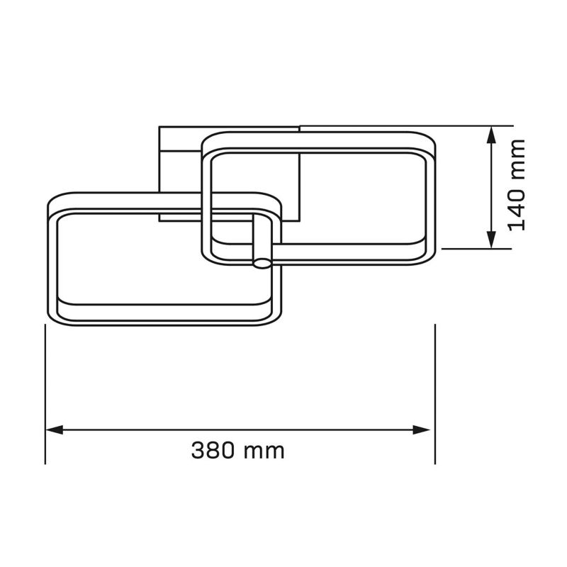 Lampa Sanico Goldlux sufitowa ROBERT LED 25W czarna 4000K IP20 - 1 szt.