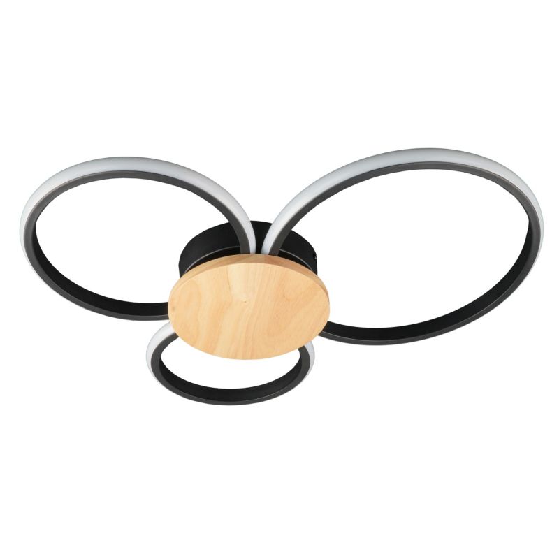 Lampa Sanico Goldlux sufitowa SABINA 3 LED 38W czarna 4000K IP20 - 1 szt.