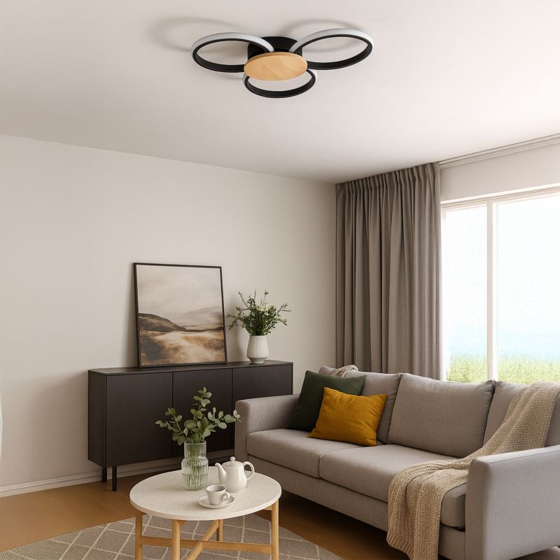 Lampa Sanico Goldlux sufitowa SABINA 3 LED 38W czarna 4000K IP20 - 1 szt.