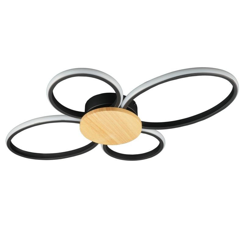 Lampa Sanico Goldlux sufitowa SABINA 4 LED 38W czarna 4000K IP20 - 1 szt.