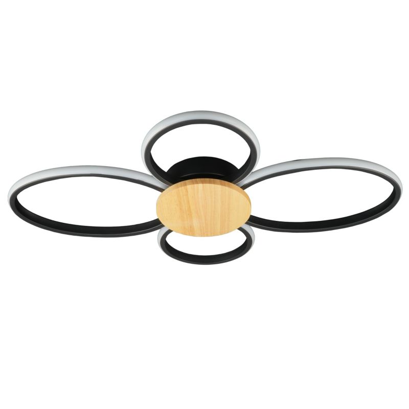 Lampa Sanico Goldlux sufitowa SABINA 4 LED 38W czarna 4000K IP20 - 1 szt.