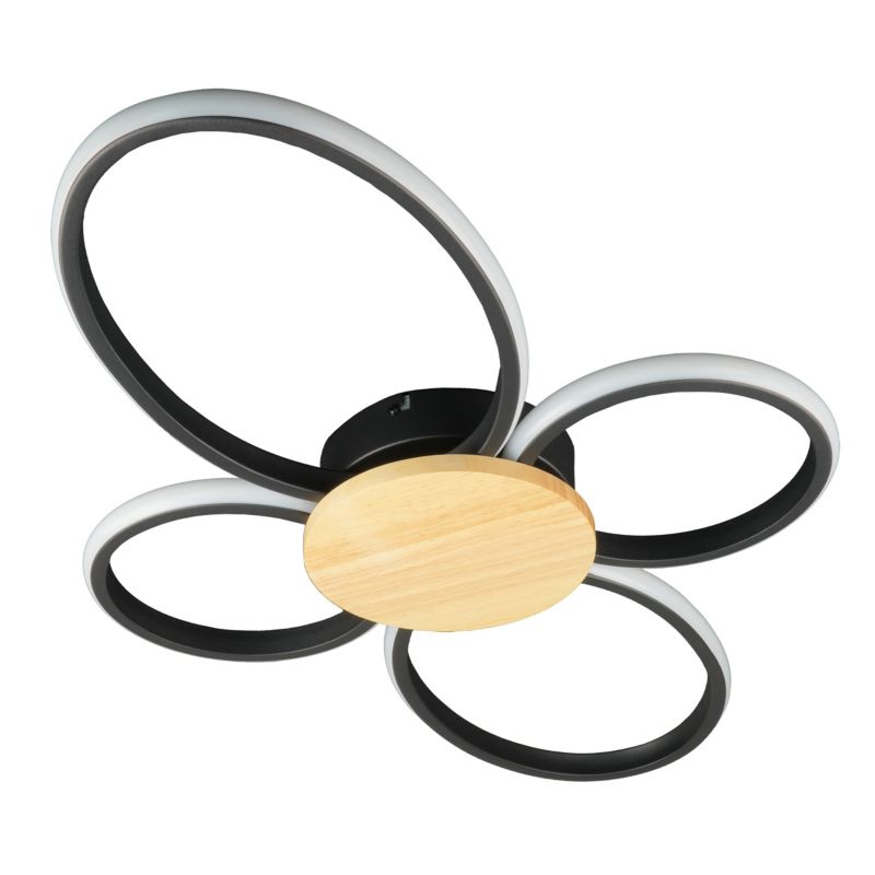 Lampa Sanico Goldlux sufitowa SABINA 4 LED 38W czarna 4000K IP20 - 1 szt.