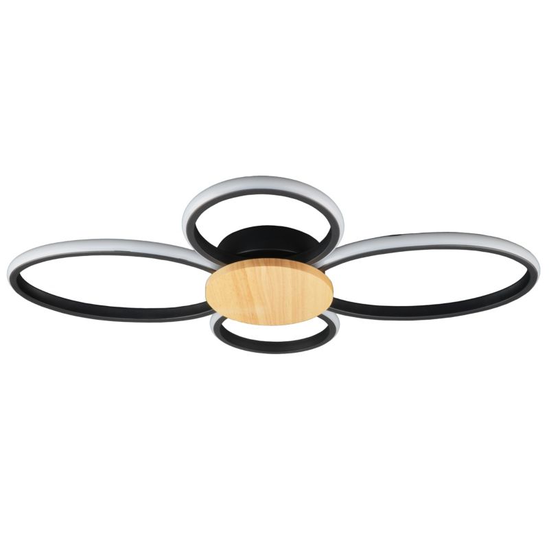Lampa Sanico Goldlux sufitowa SABINA 4 LED 38W czarna 4000K IP20 - 1 szt.