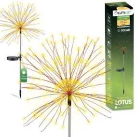 Lampa Solarna Lumiled Ogrodowa LED Wbijana Dekoracyjna Dmuchawiec Fajerwerki 3000K 1 szt.