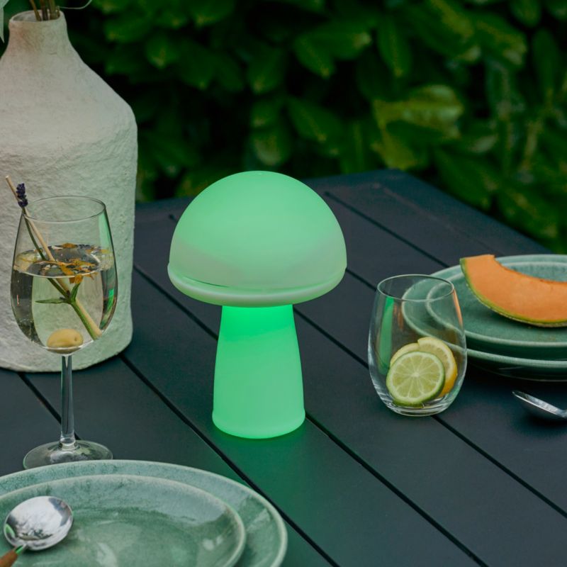 Lampa solarna Mushroom RGB IP44 biała