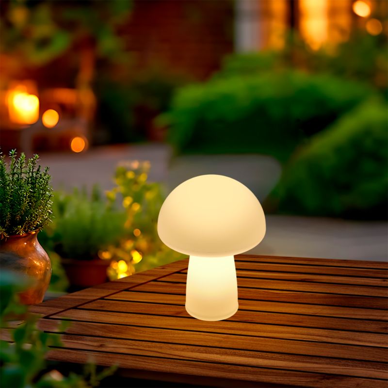 Lampa solarna Mushroom RGB IP44 biała