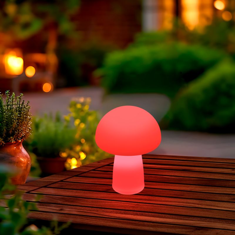 Lampa solarna Mushroom RGB IP44 biała