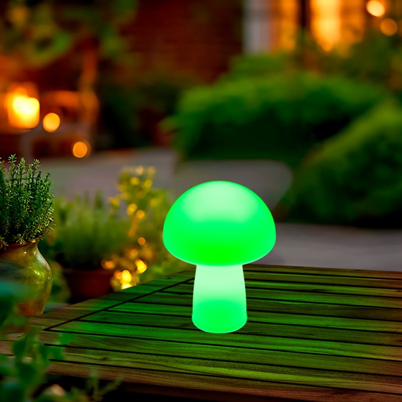 Lampa solarna Mushroom RGB IP44 biała