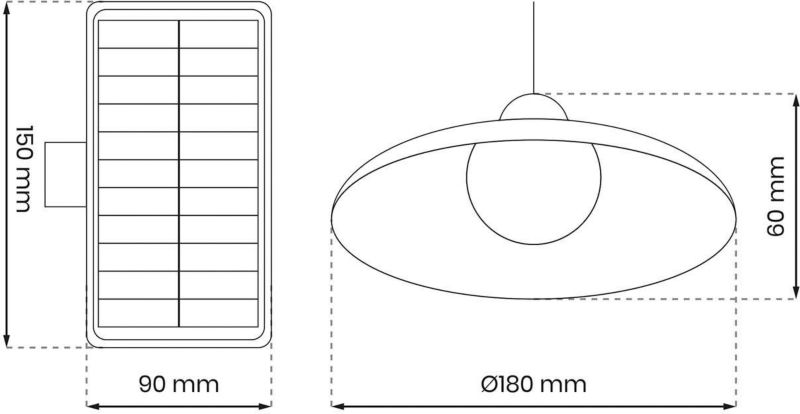 Lampa solarna Saturn 150 lm 4000 K IP44