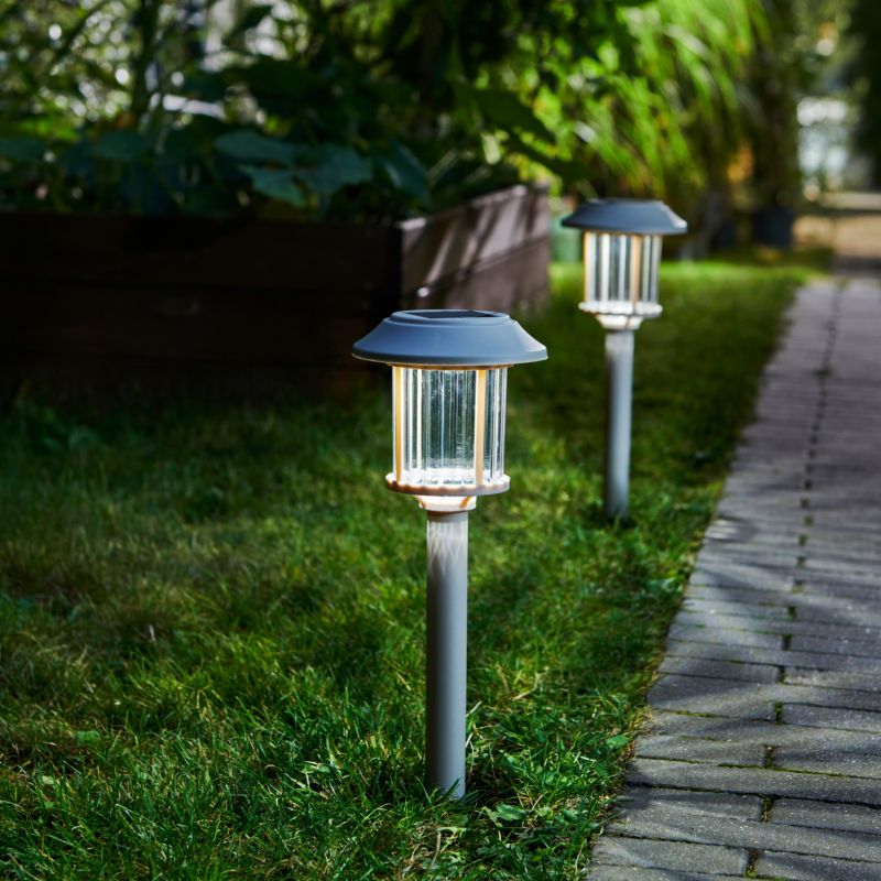 Lampa solarna wbijana Bublik kremowa