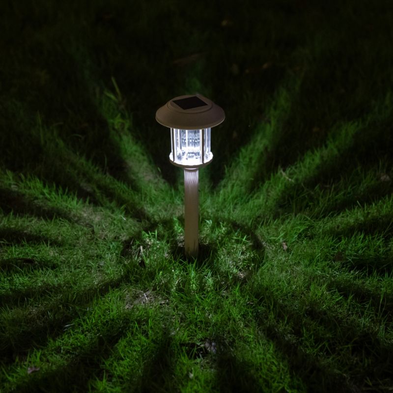 Lampa solarna wbijana Bublik kremowa