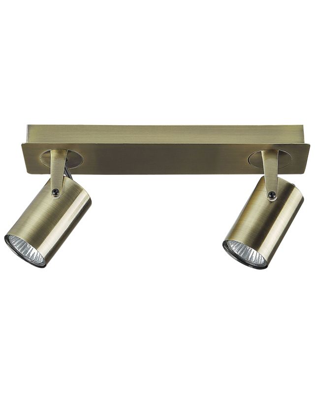 Lampa spot 2-punktowa Klip Regulowana Metal Mosiężny 1szt.