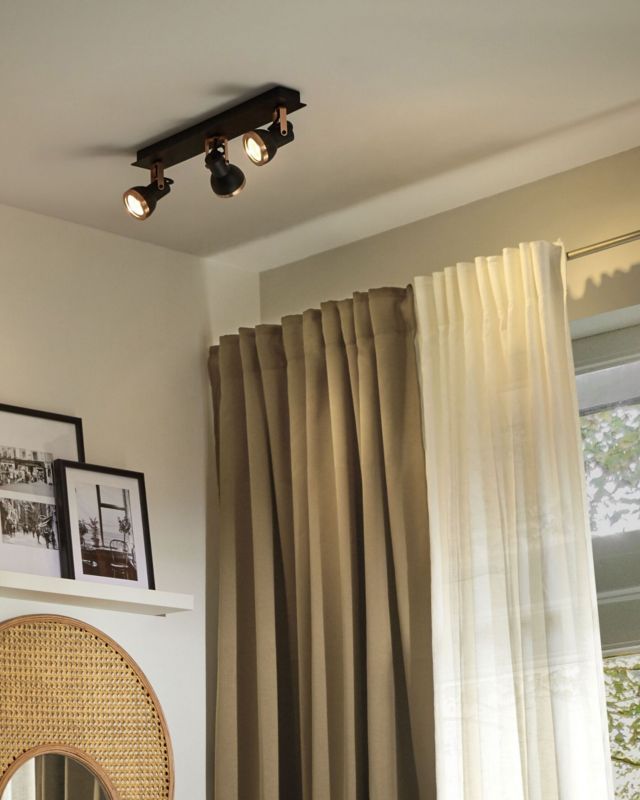 Lampa spot 3-punktowa Baro Regulowana Metal Czarny 1szt.