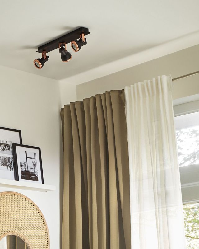 Lampa spot 3-punktowa Baro Regulowana Metal Czarny 1szt.