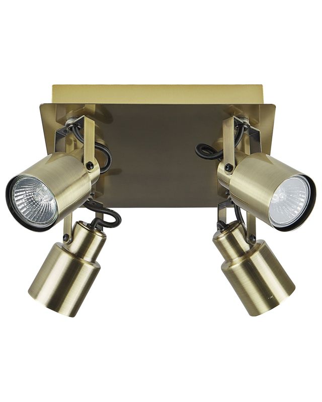 Lampa spot 4-punktowa Bonte Regulowana Metal Mosiężny 1szt.