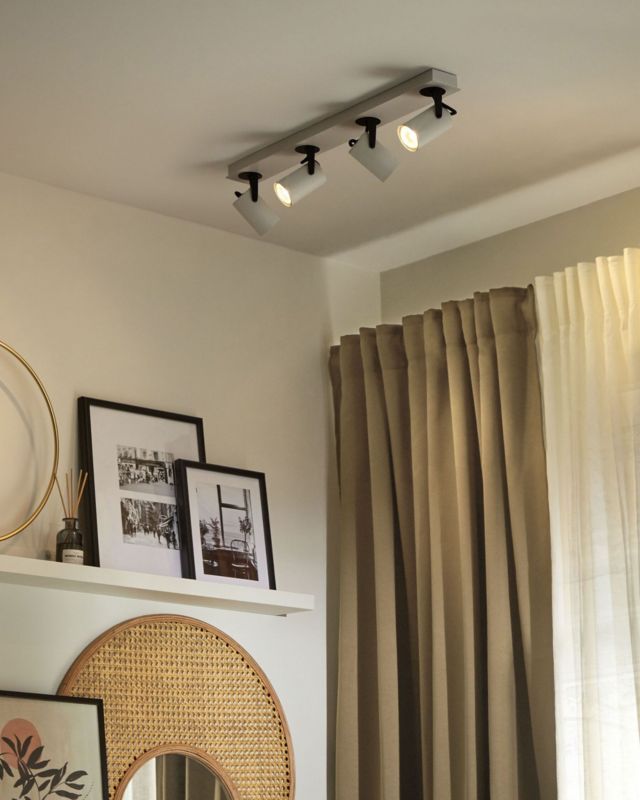 Lampa spot 4-punktowa Klip Regulowana Metal Biały 1szt.