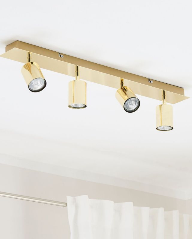 Lampa spot 4-punktowa Tigris Regulowana Metal Złoty 1szt.