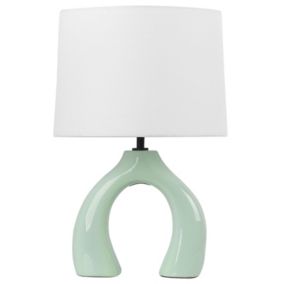 Lampa stołowa Abbie Ceramika Jasnozielony 1 szt.