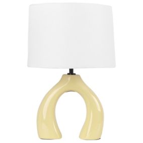 Lampa stołowa Abbie Ceramika Żółty 1 szt.