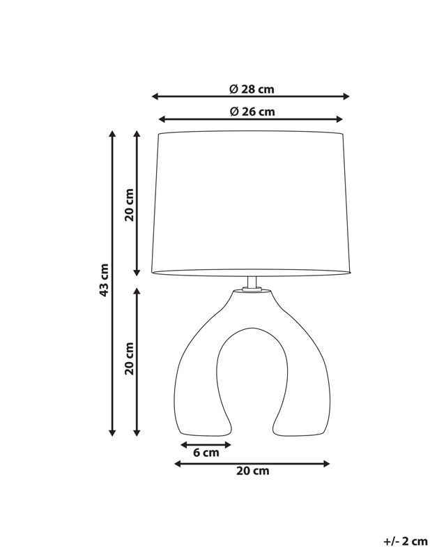 Lampa stołowa Abbie Ceramika Żółty 1 szt.