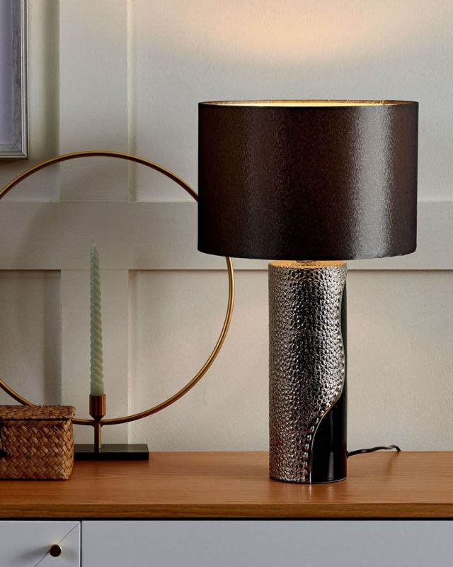 Lampa stołowa Aiken Porcelana Czarny 1 szt.