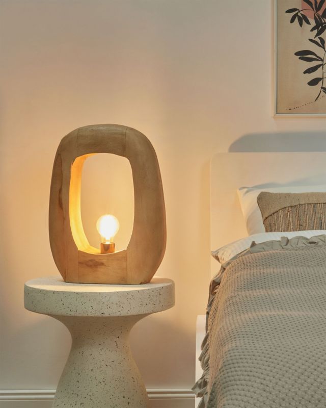 Lampa stołowa Ajay Jasne drewno 1 szt.