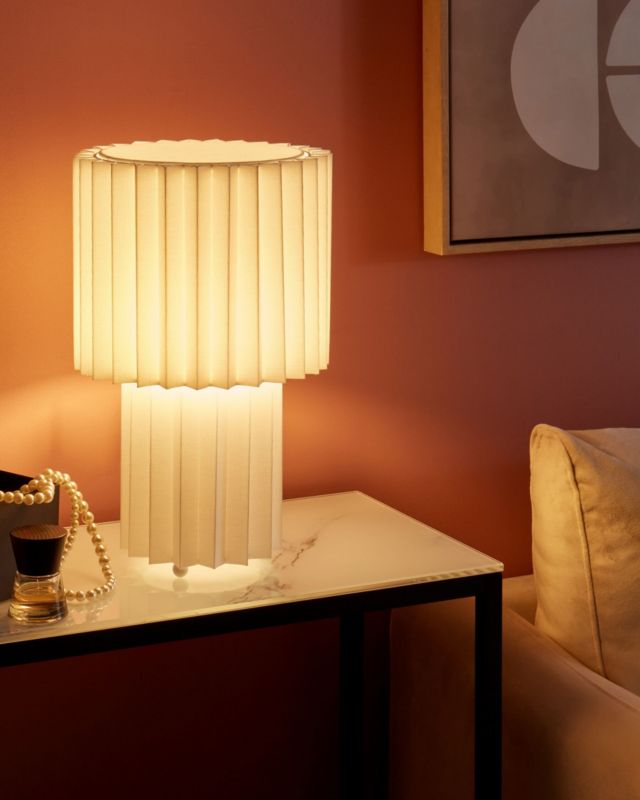 Lampa stołowa Alfeios Len Biały 1szt.