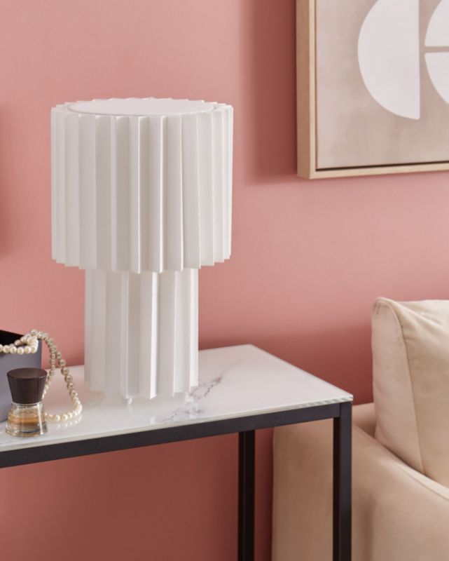 Lampa stołowa Alfeios Len Biały 1szt.
