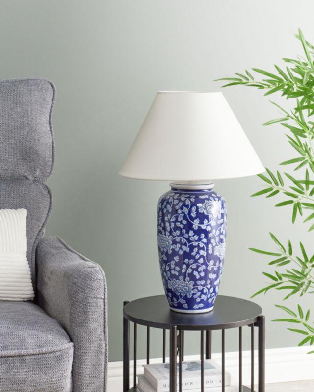 Lampa stołowa Angeles Porcelana Niebieski 1 szt.