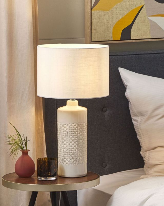 Lampa stołowa Anseba Ceramika Złamana biel 1 szt.