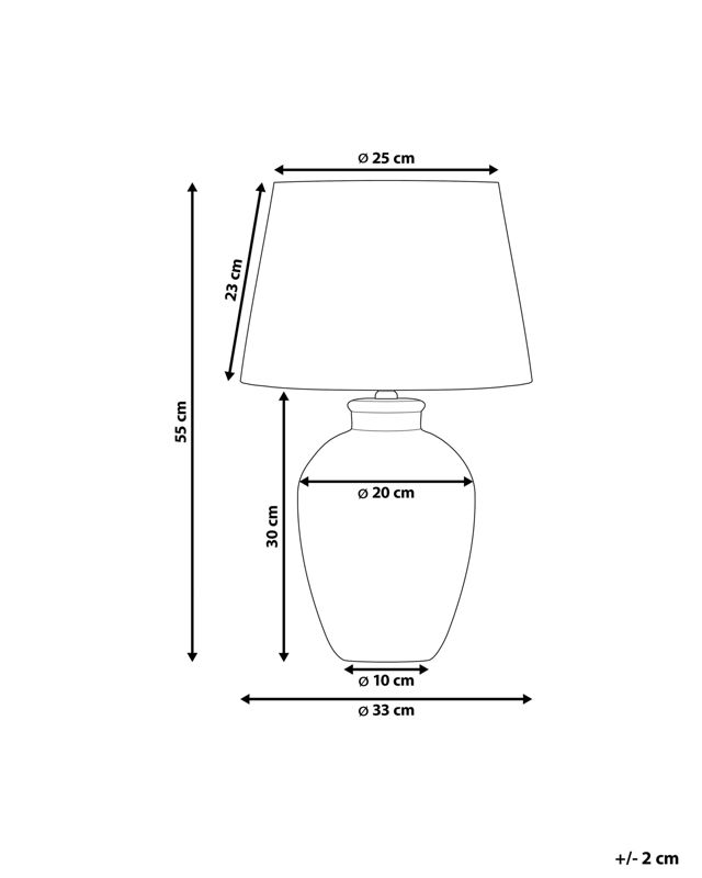 Lampa stołowa Arcos Ceramika Szary 1 szt.