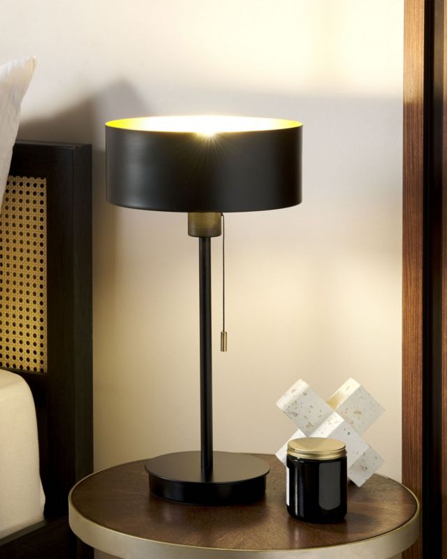 Lampa stołowa Aripo Z portem USB Metal Czarny 1 szt.