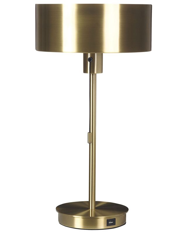 Lampa stołowa Aripo Z portem USB Metal Złoty 1szt.