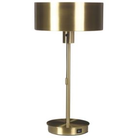 Lampa stołowa Aripo Z portem USB Metal Złoty 1szt.